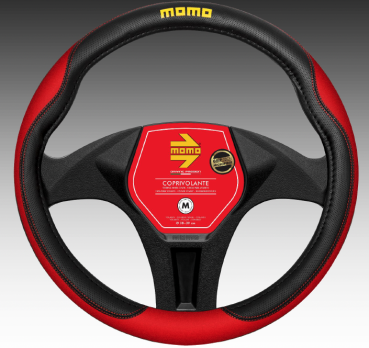MOMO steering wheel cover SWC COMFORT microfibre RED - BLACK - M